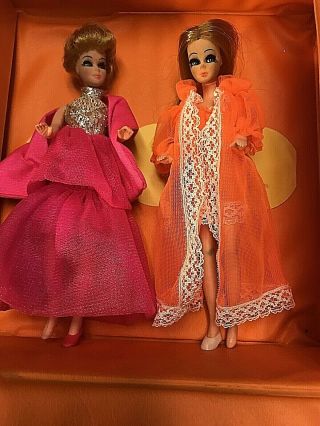 Topper Dawn and Her Friends Doll Case Dolls Plus Outfits Boots Heels 1971 Rare 2