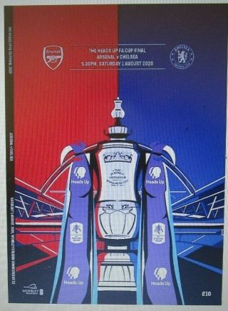 Chelsea Arsenal July 2020 Official Rare Fa Cup Final Programme