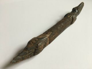 Rare Authentic Antique Carved Wood Alligator SE Asia Thailand Burma Cambodia 2