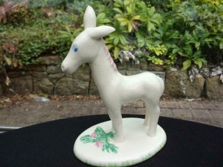 Rare Pretty Plichta Lop Eared Donkey Or Foal On Stand Thistle Decoration Wemyss