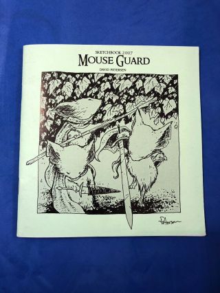 Mouse Guard Sketchbook 2007 Very Rare Signed & Numbered Peterson 69/333 Nm