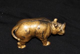 1910 - 1920’s Antique Cast Iron Rhino Penny Bank “rare”