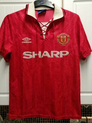Manchester United Home Shirt 1992 - 93 Football Mens Rare Jersey