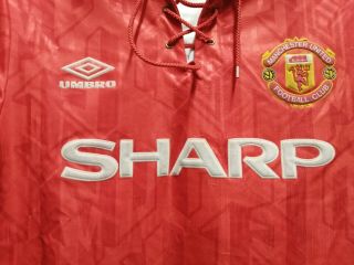 Manchester United Home Shirt 1992 - 93 Football Mens Rare Jersey 2