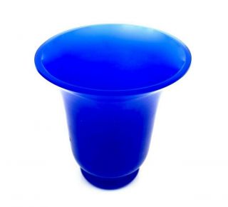 Rare Signed 20th Century Murano Cenedese Art Glass Vase Royal Blue