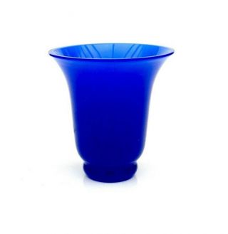 RARE Signed 20th Century Murano Cenedese Art Glass Vase Royal Blue 2