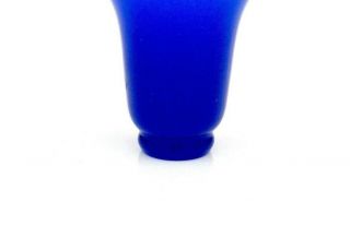 RARE Signed 20th Century Murano Cenedese Art Glass Vase Royal Blue 3