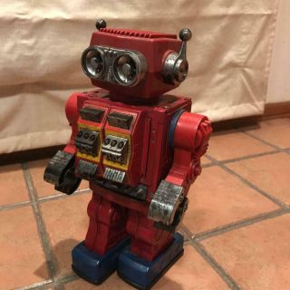 Japan Horikawa Jumbo Mars the Great Robot Vintage Tin Toy Very Rare 2