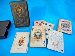 Antique York Consolidated Card Co.  De Luxe No 142 Playing Cards Orig.  Case