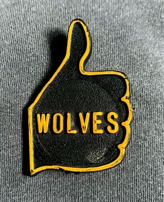 Rare - Wolverhampton Wanderers Wolves - Vintage Pin Badge 1970s