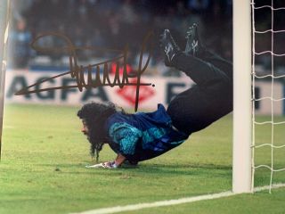 Rene Higuita Signed 10x8 Photo Colombia Scorpian Kick Rare Columbia
