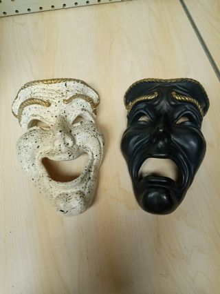 Antique Universal Statuary Co.  Comedy/tragedy Wall Masks