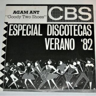 Adam Ant Goody Two Shoes 7 " Spanish Promo Cbs 45 Especial Verano 