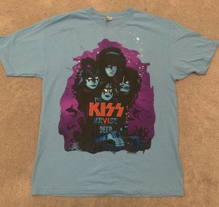 Kiss Kruise Vi Rare Official Creatures Of The Deep T - Shirt Sz Mens M