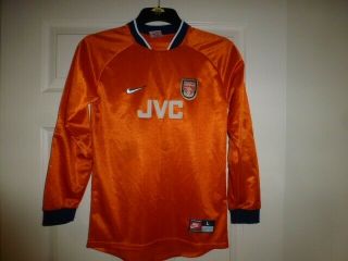Arsenal Nike Goalkeeper Football Shirt Rare Long Sleeve Boys Large