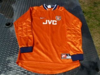 Arsenal Nike Goalkeeper Football Shirt Rare Long Sleeve Boys Large 3