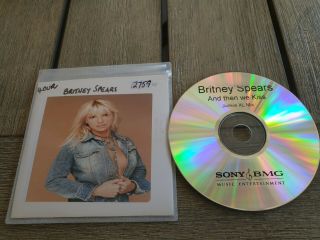Promo Cd Britney Spears - And Then We Kiss (rare Australian Junkie Xl Remix)