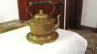 Antique Art Nouveau German J.  P.  Kayser Hallmark Tea Pot Teapot & Trivet 1800 