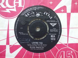 Elvis Presley - Loving You / Teddy Bear - Rca 1013 Rare 1964 Reissue