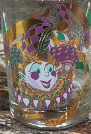 4 Rare Culver Mardi Gras 318 Clowns Dof Bright Colors Box 14 Oz