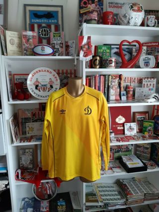 Rare Dynamo Moscow Umbro Long Sleeved Football Shirt Yellow Away