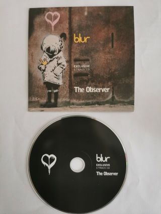 Banksy Cover Blur 5 Track Promo Cd Rare Space Girl Bird Observer 2003 Lazarides