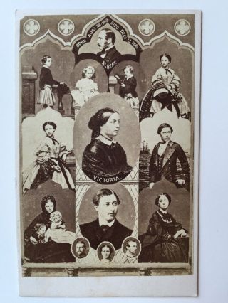 Rare Carte De Visite Cdv Photo: Ashford Bros: Royalty Queen Victoria Family 1861