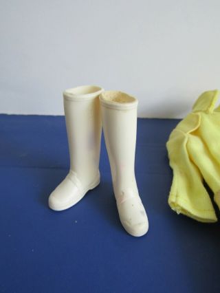 Vtg 1965 Barbie SKIPPER Doll 1916 Rain Or Shine Yellow Raincoat Hat Boots 3