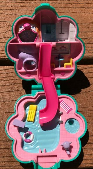 Vintage Polly Pocket - 1990 Bluebird Water Fun Park Pool Compact Only