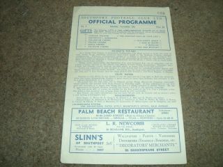 Rare Vintage Lancashire F.  A.  V Liverpool F.  A.  @ Southport Fc 13th November 1948