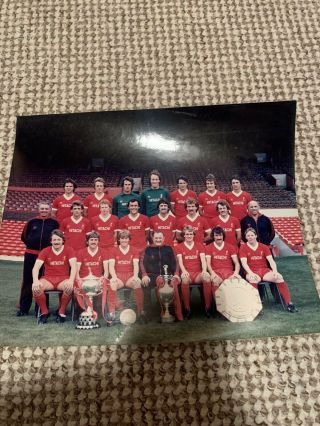 24x20 Cm Rare Liverpool Club Shop Photograph 1980 - 1981 Team Squad