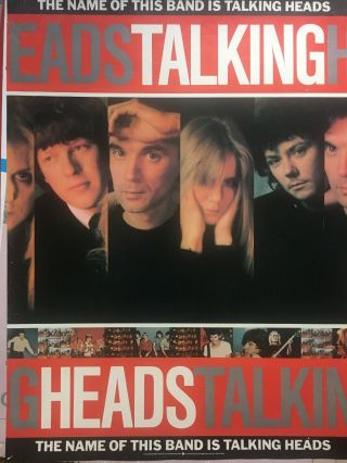 Talking Heads The Name Of This Band Is 1982 Rare Promo Poster 2