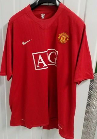 Bnwot Rare Manchester United Home Football Shirt 2008/09 Adult Size Xxxl