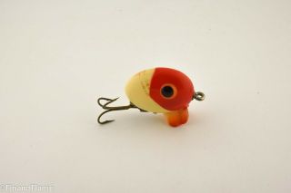 Vintage South Bend Fin Dingo Antique Fishing Lure Red & White Model 1965