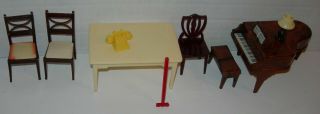 Vintage Renwal & Ideal Plastic Dollhouse Furniture & Accessories