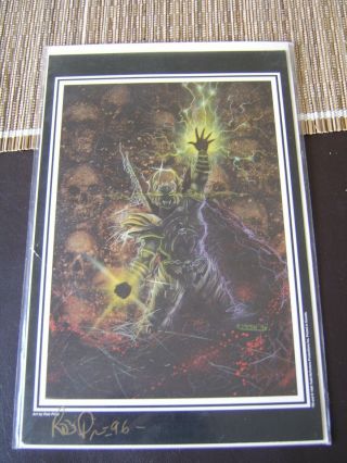 Spawn Vlad The Impaler Large 6.  5 " X 10 " Promo Card Signed By Rob Prior Rare