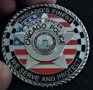 Rare Serve And Protect Chicago Police Department Cpd Officer Us Challenge Coin