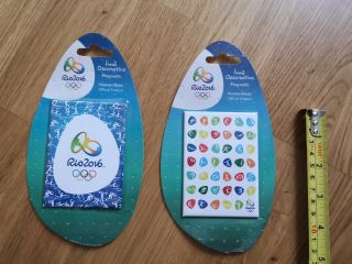 2x Rare Rio 2016 Olympic Games Official Fridge Magnets