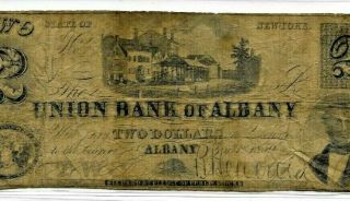 $2 " Union Bank Of Albany " (york) 1800 