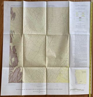 Vintage Map - Area 51 / Groom Lake Geology And Topographic (1967)