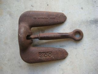 Vintage Cast Iron / Boat Anchor / Acme Foundry Co.  / Minneapolis Mn / 20 Lbs.