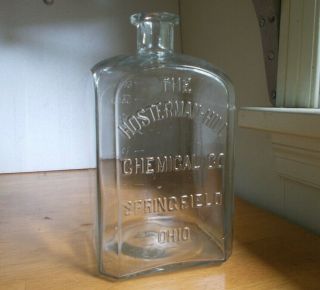 Springfield,  Ohio Hosterman Hill Chemical Co Rare 1890s Embalming Fluid Bottle