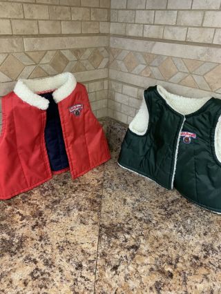 Vintage 1985 Teddy Ruxpin Adventure Outfit Red And Green Jacket Vest