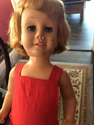1960 ' S CHATTY CATHY DOLL Blonde Hair,  Blue Eyes,  Soft Face (Pulls,  but Mute) 2