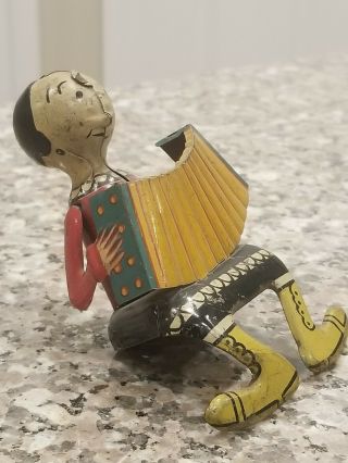 Rare Olive Oyl For,  Marx Popeye And Olive Oyl Dancing Tin Toy Made In 1936