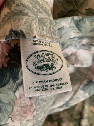 Vintage Laura Ashley Ashbourne Fabric Shower Curtain W/ Attached Valance EUC 2