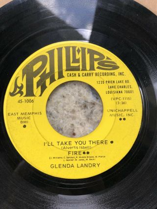 Rare Louisiana Soul Funk 45 GLENDA LANDRY “ I’ll Take You There” Breaks LOOK 2
