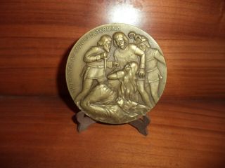 Portuguese King D.  Pedro I - The Just; The Cruel - Antique Bronze Medal 2