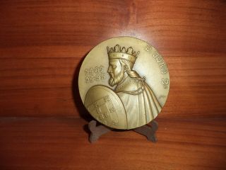 Portuguese King D.  João Ii - The Perfect Prince - Antique Bronze Medal