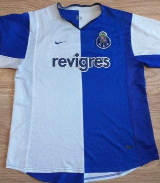 Rare Vintage Fc Porto 2001 - 02 Nike Home Football Shirt - Size L 42/44 - Revigres